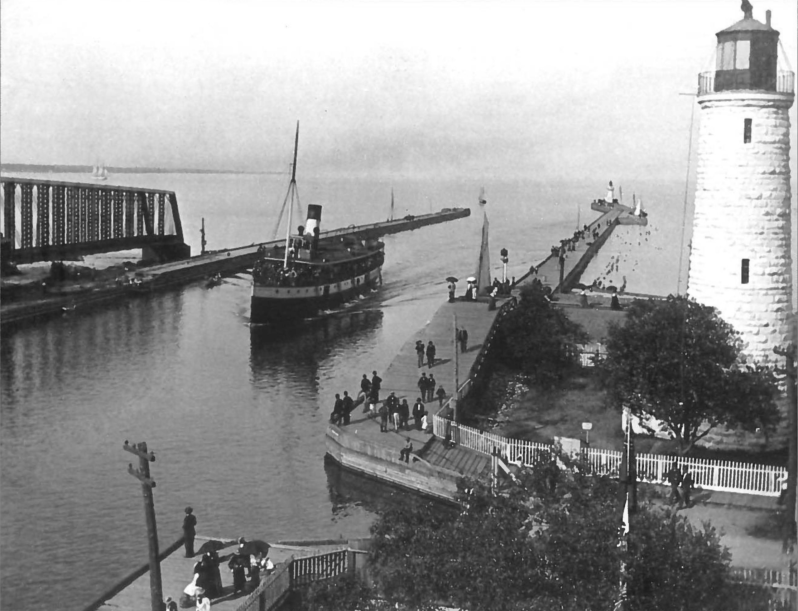 Burlington Canal and Lighthouse circa 1910